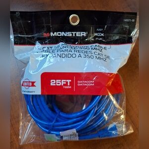 Monster 140271-00 Just Hook It Up CAT 5E Network Cable 25' Enhanced 350 MHZ